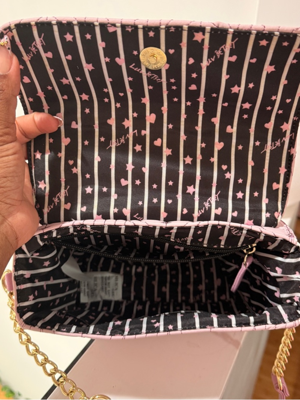 Luv Betsey Quilted Heart Top-Handle Crossbody Bag - Pink - Picture 5 of 6